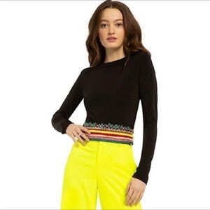 Alice + Olivia Embroidered Top, NWT